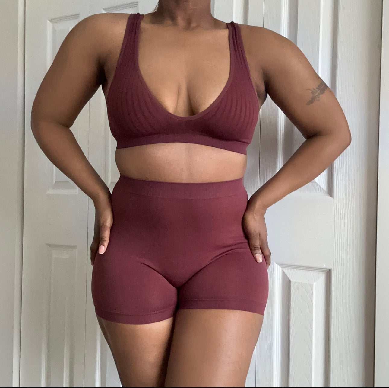 Lexi Bralette Lounge Set-Deep