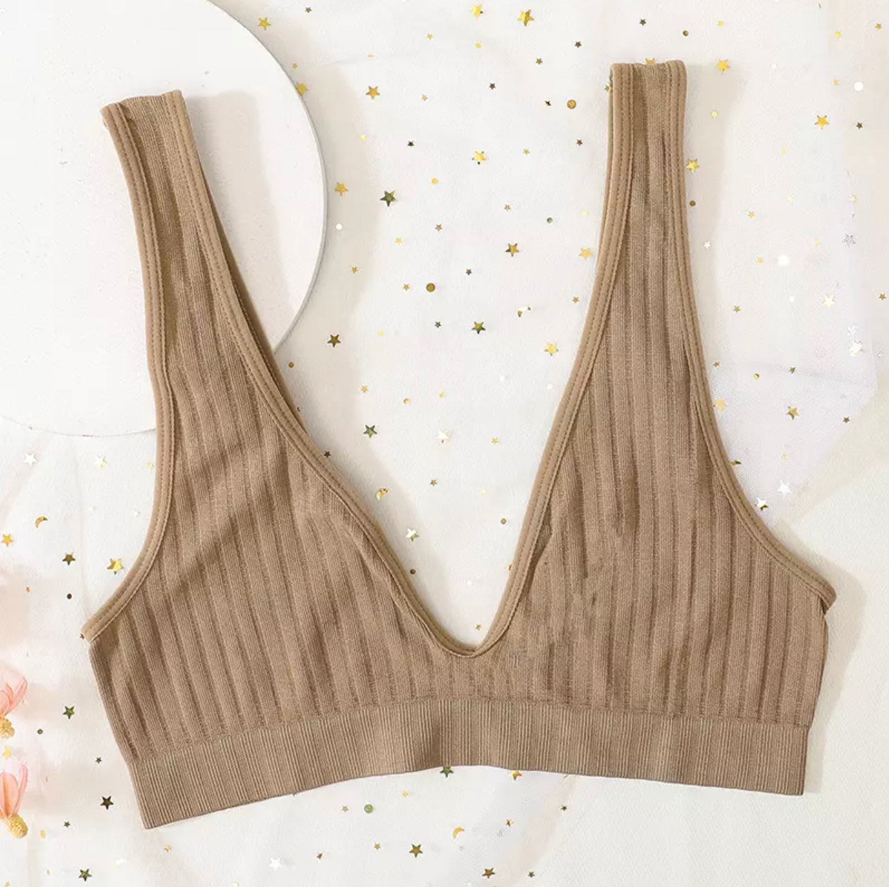 Lexi Bralette Lounge Set-Beige