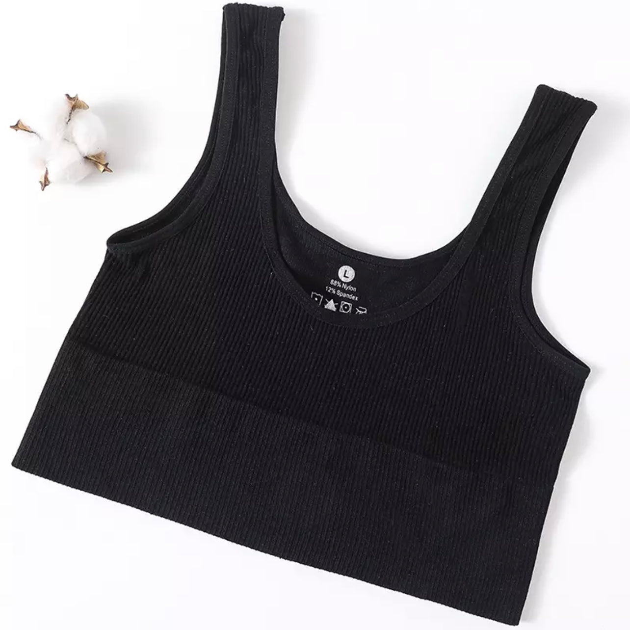 CiCi Crop Top Lounge Set-Black