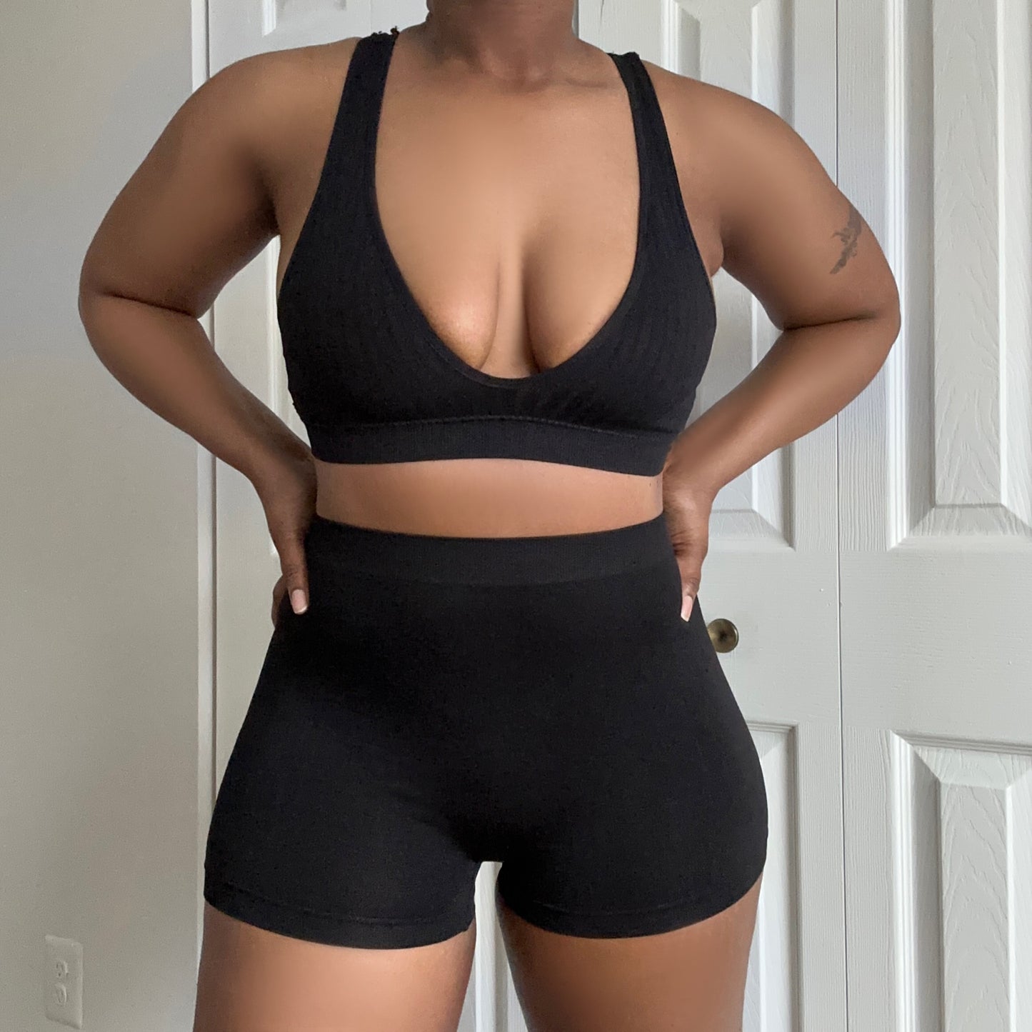 Lexi Bralette Lounge Set- Black
